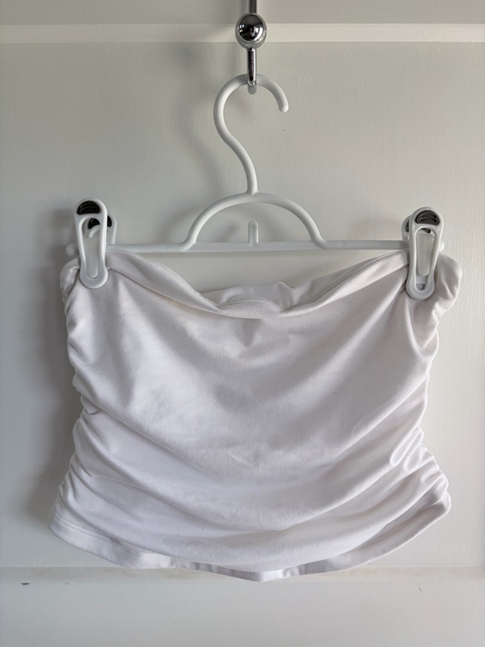 Hollister White Strapless Ruched Tube Top